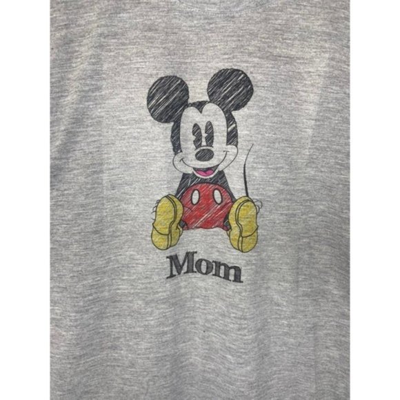 Disney Pixar Grey Mickey Mouse Shirt Mom Sz Small - Picture 2 of 4